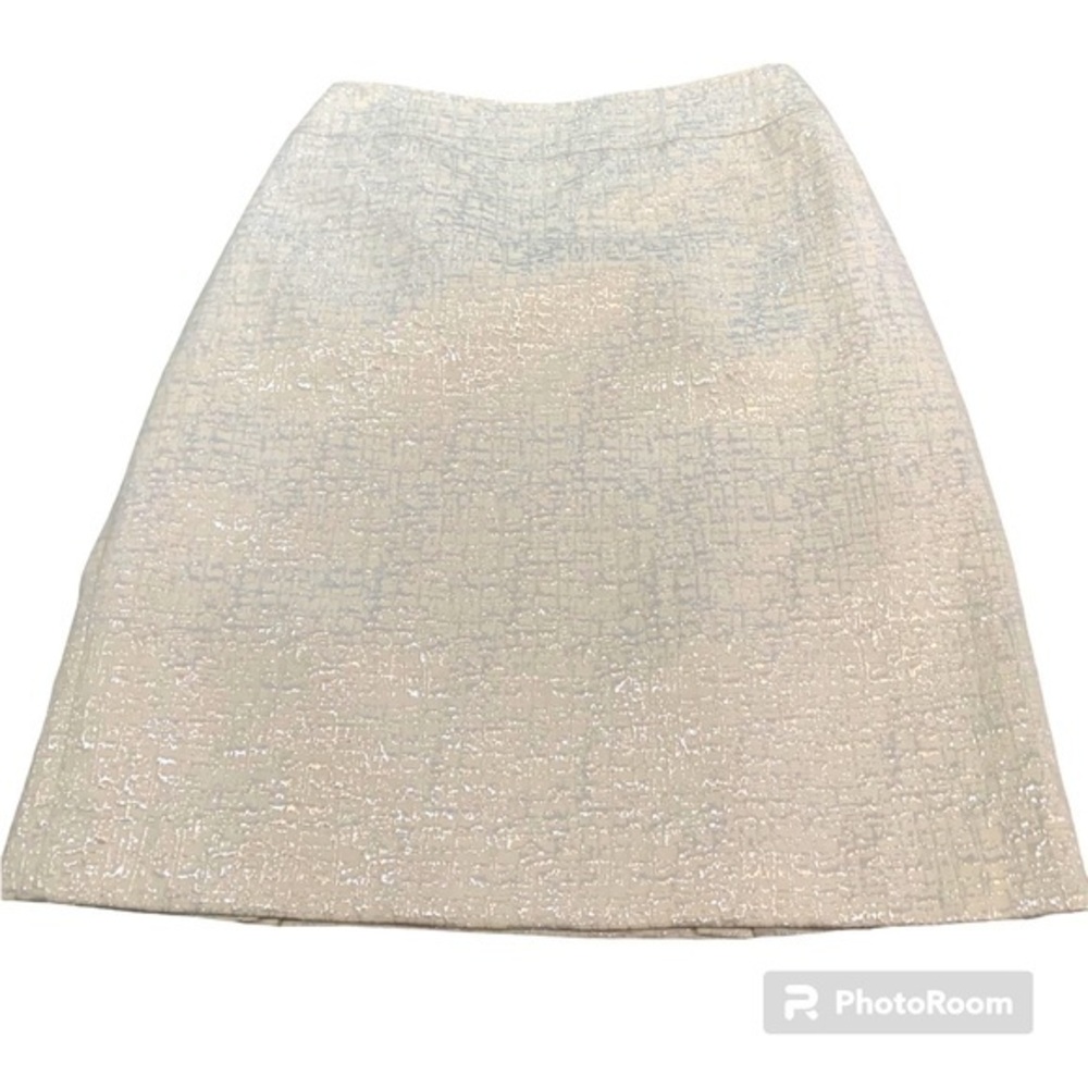 Isabella DeMarco Pencil Skirt Women’s‎ Size 12 Metallic White Off White